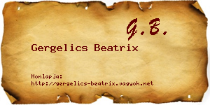 Gergelics Beatrix névjegykártya