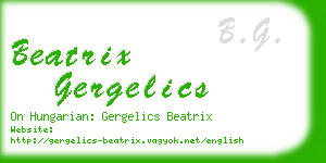 beatrix gergelics business card